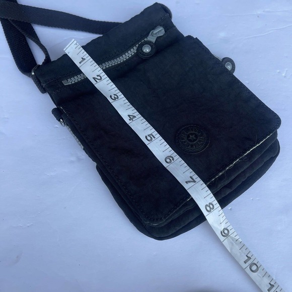 Kipling Crossbody Bag Purse Sling Black Zip Card Slots Pockets - Picture 13 of 14